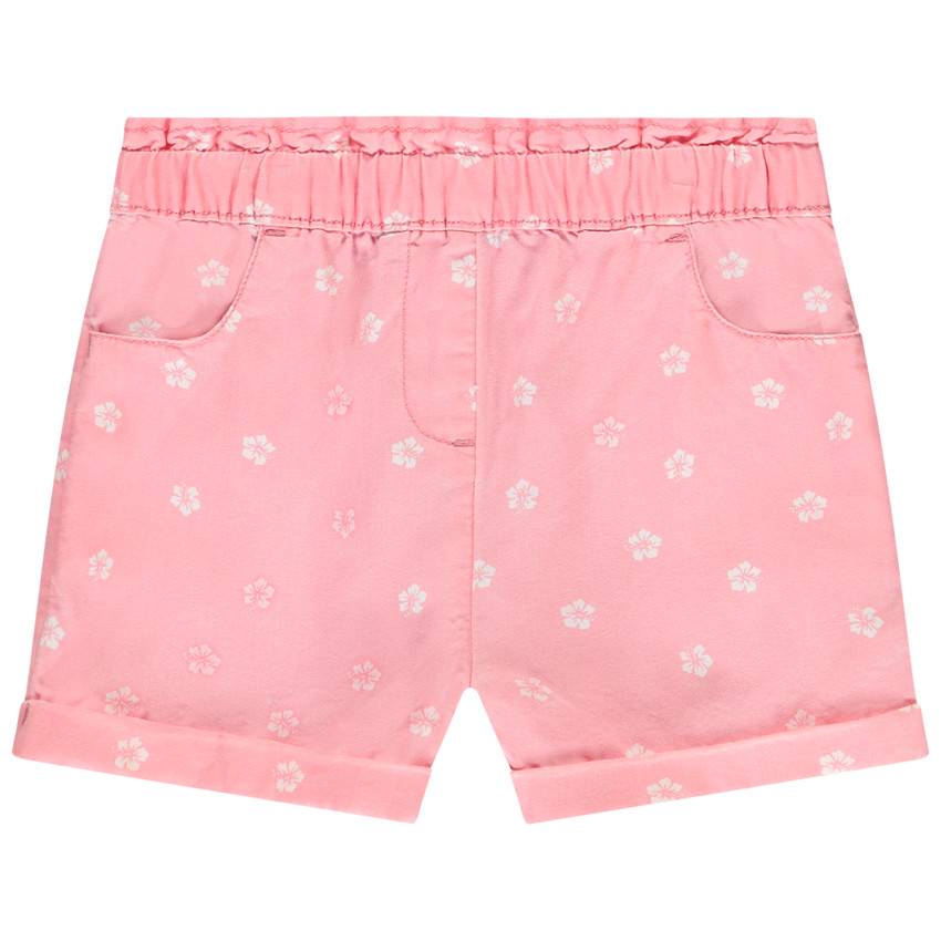 Short imprimé fleurs d'Hibiscus pour bébé fille 