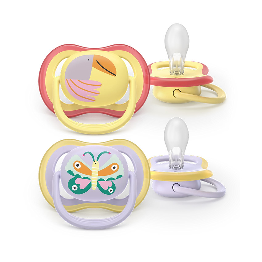 Lotto de 2 sucettes en silicone Ultra Air 0-6 mois 