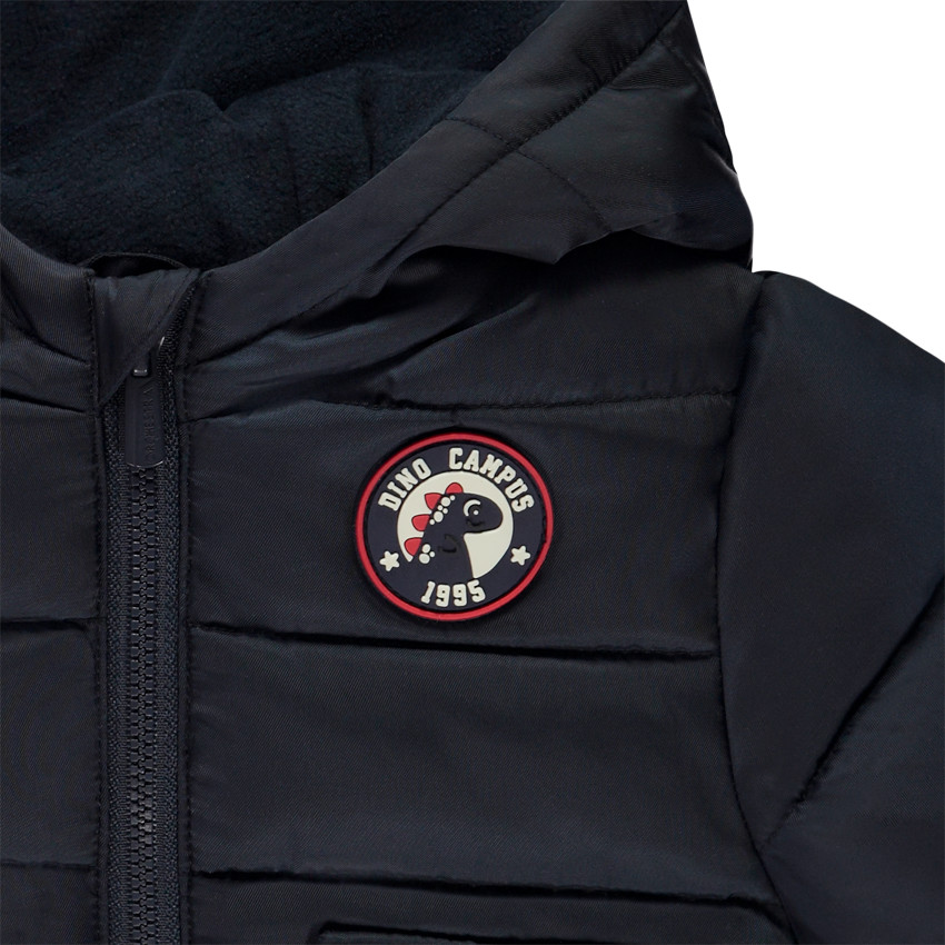 Doudoune en toile effet matelassé avec badge fantaisie pour bébé garçon 
