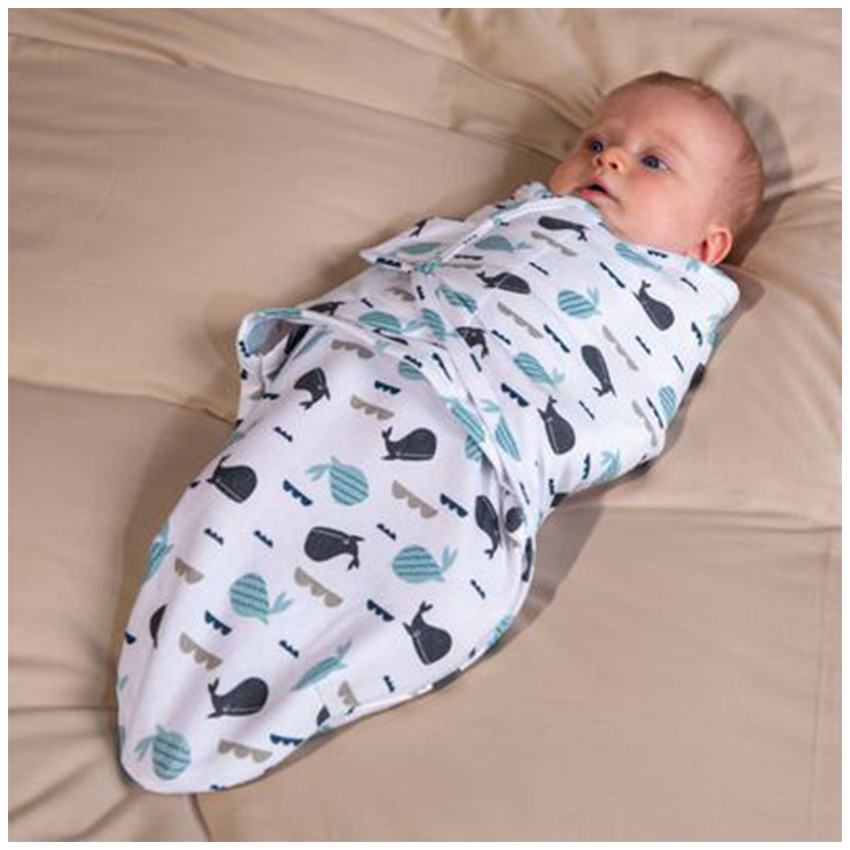 Couverture d'emmaillotage Baleines Ocean  