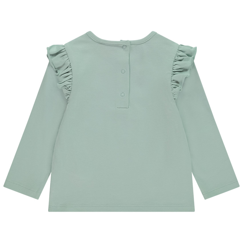 T-shirt manches courtes avec papillon en fleur 3D pour bébé fille 