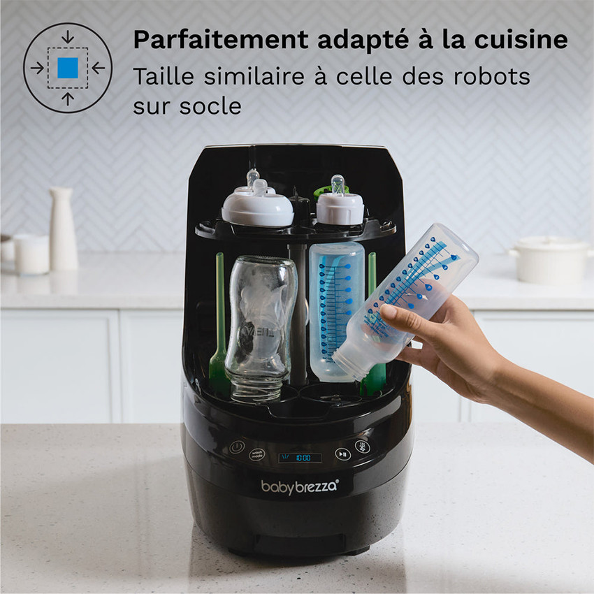 Lave-biberon électrique Pro  -Lave- Stérilise & Sèche All Black Noir 