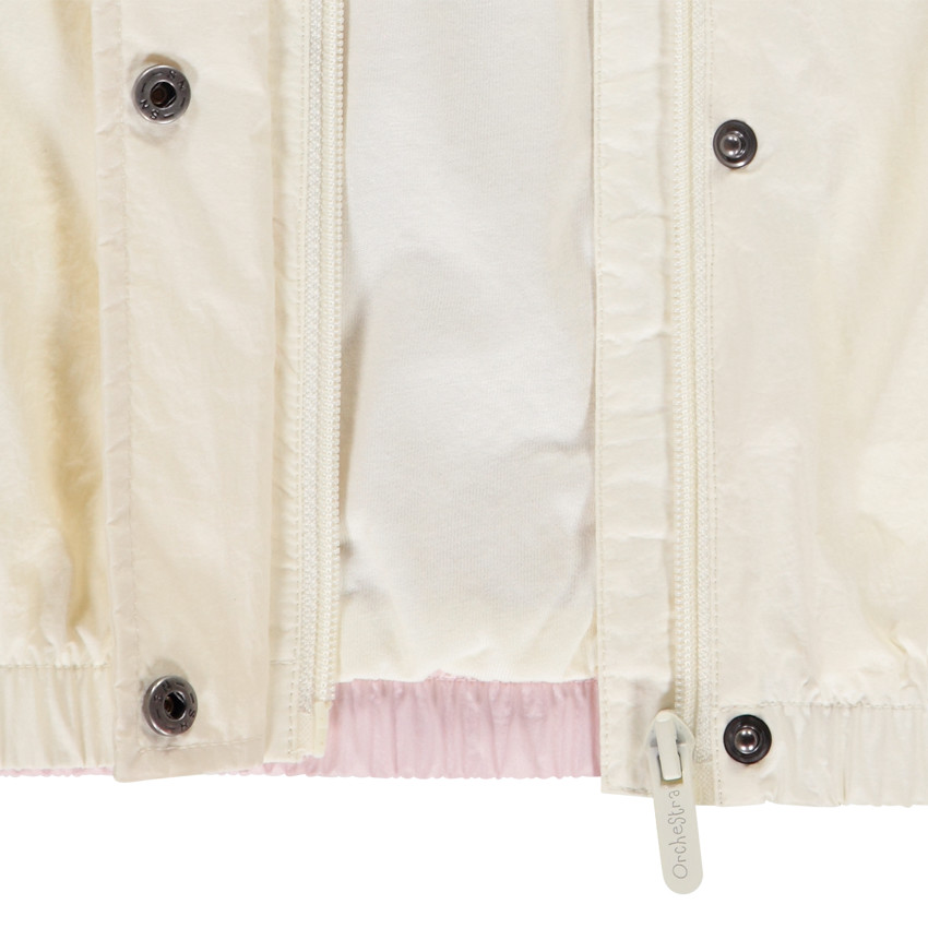 Windjack van crinkle stof met colour block effect voor meisjes 