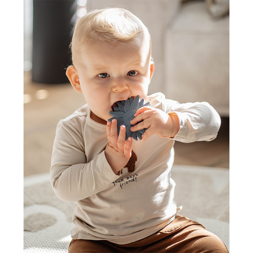 Anneau de dentition silicone Tournesol Bleu 