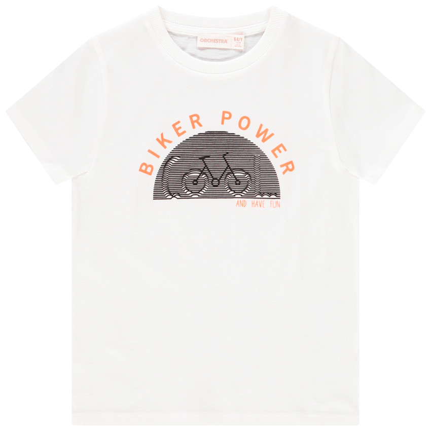 T-shirt manches courtes print vélo pour garçon 