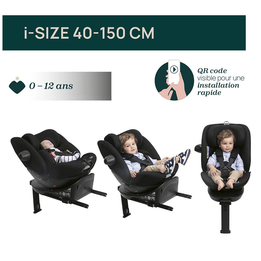 Autostoel EverOne I-Size 40-150cm Groep 0/1/2/3 Black 