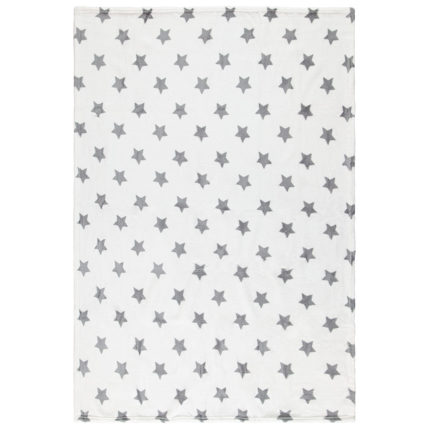 Deken in sherpa met sterrenprint 80x110 cm 