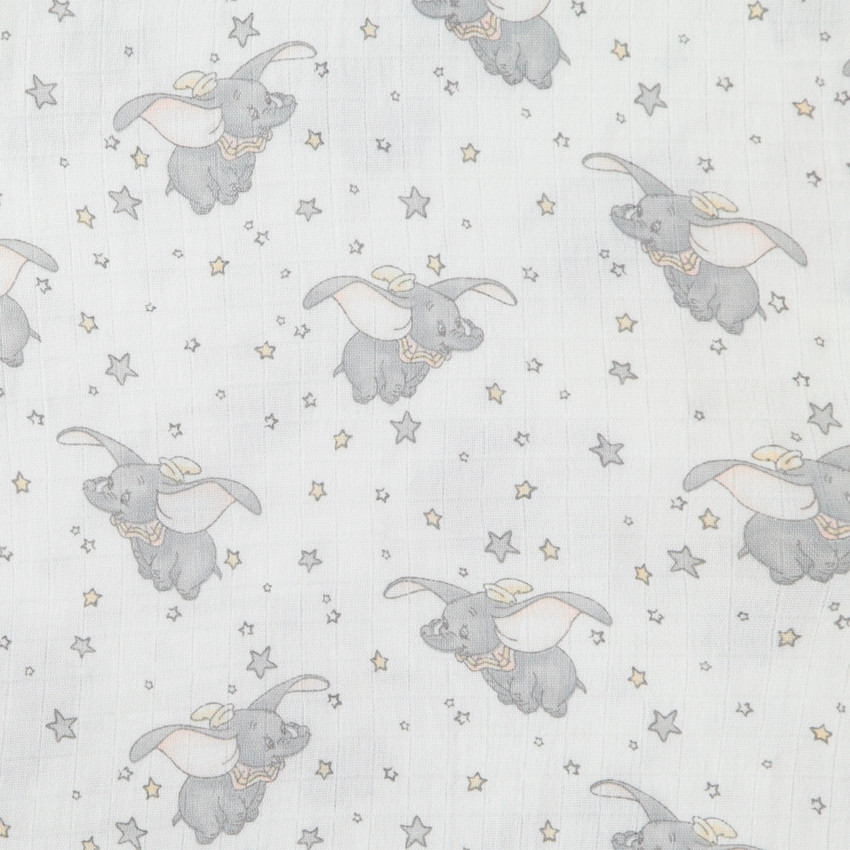 Lot de 3 langes en gaze de coton Dumbo Disney   