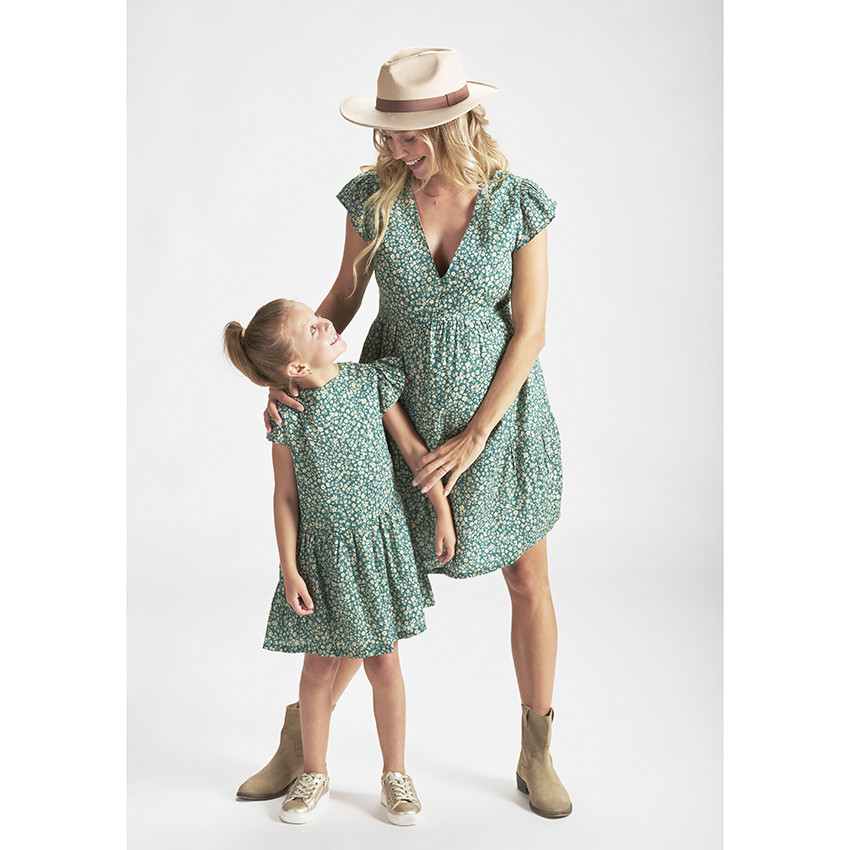 Robe de grossesse manches courtes à fleurs 