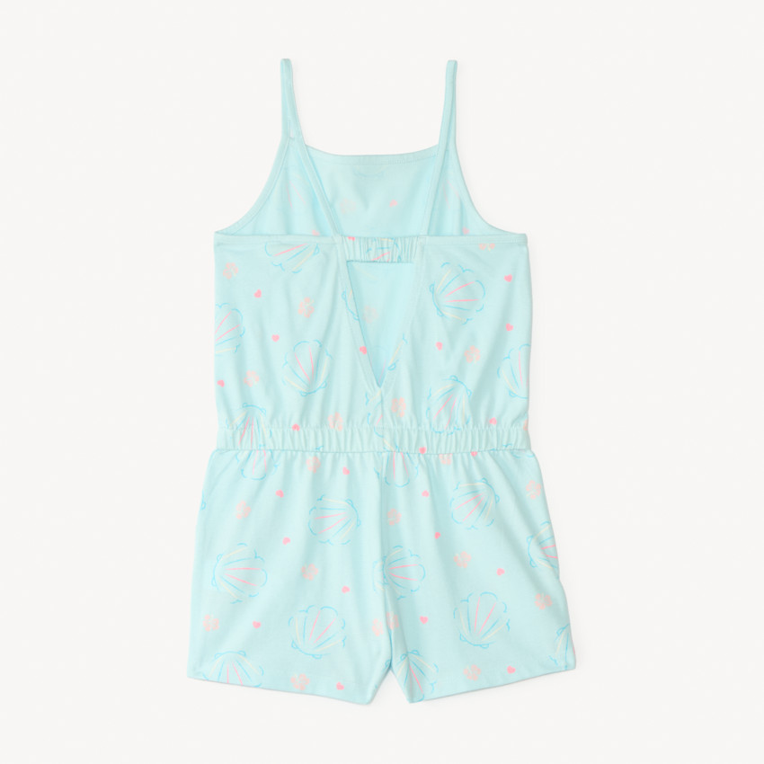 Salopette short en jersey imprimé fantaisie fille 
