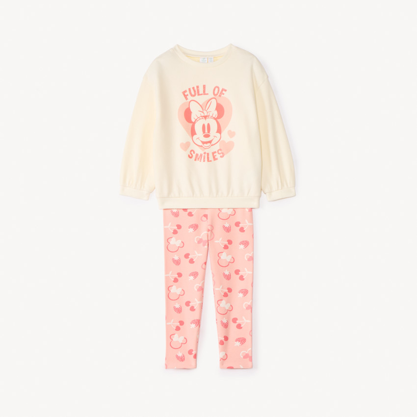 Sweatshirt met Minnie Disney print + legging voor meisjesbaby 