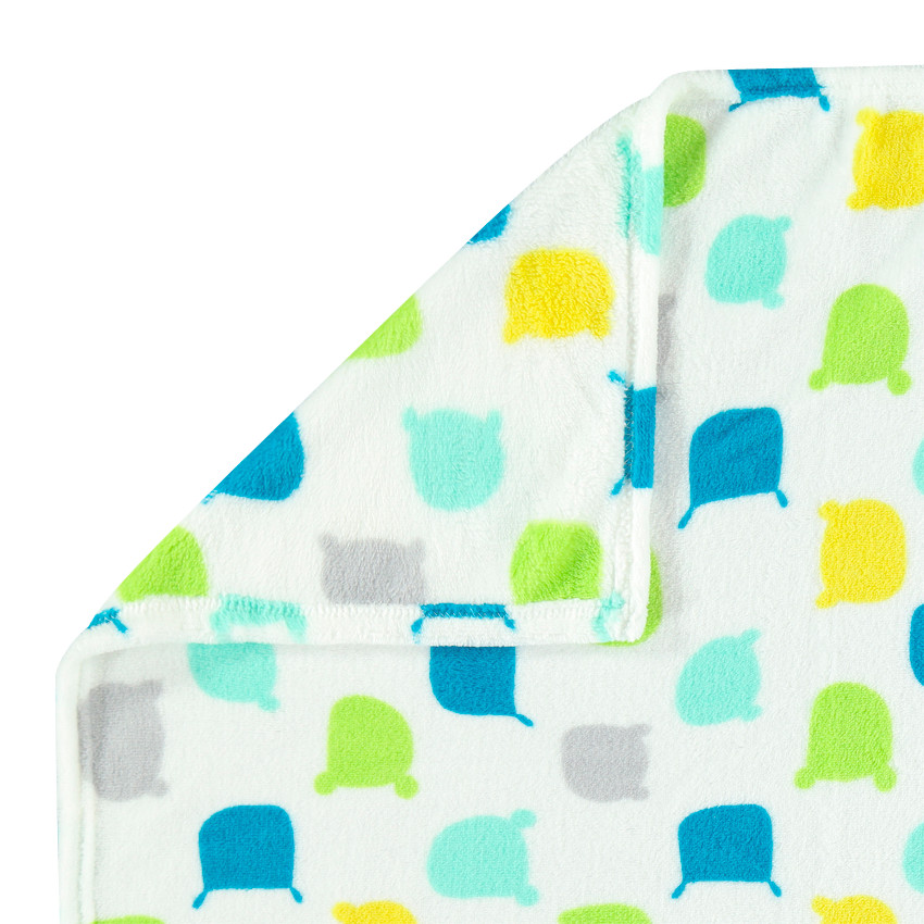 Couverture en sherpa à imprimé fantaisie 