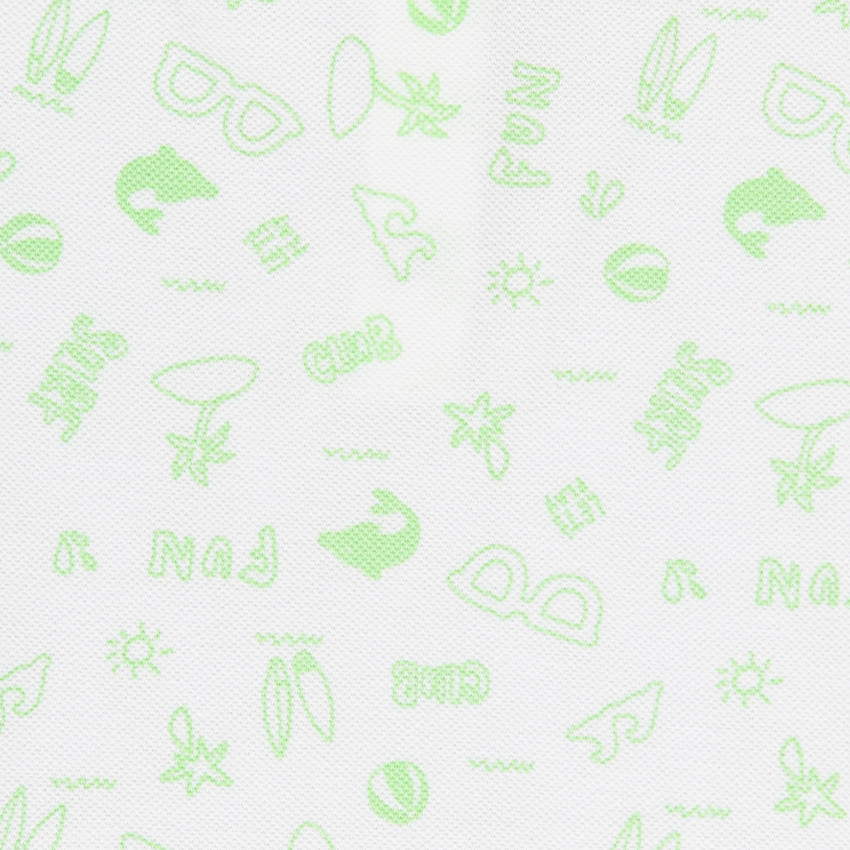 Set van salopette in effen groen met t-shirt met korte mouwen en fantasieprint voor babyjongens 