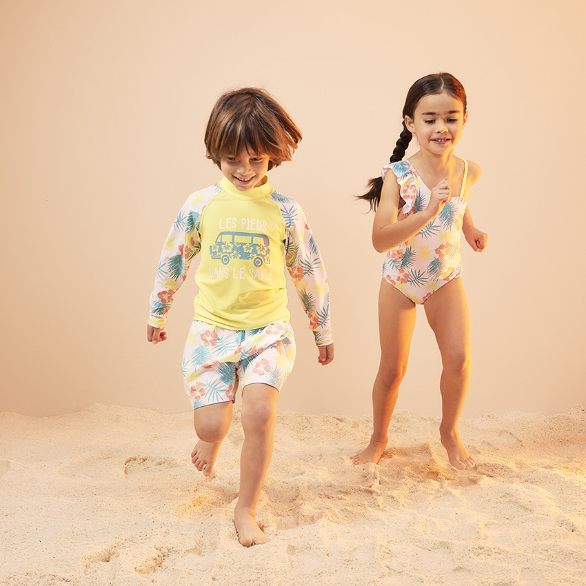 Zwembroek met plantenprint voor jongens 