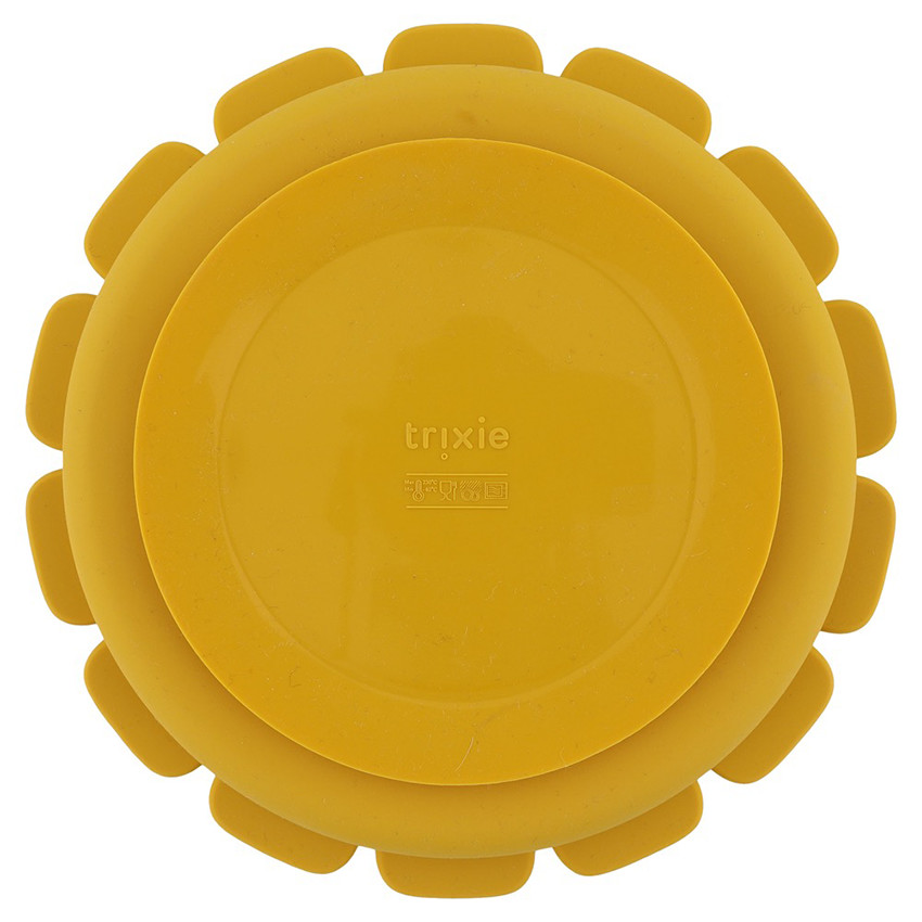 Assiette silicone avec ventouse et compartiments - Mr Lion 