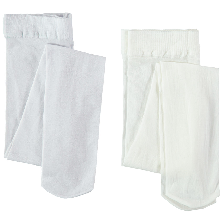 Lot de 2 collants fins unis pour bébé fille 