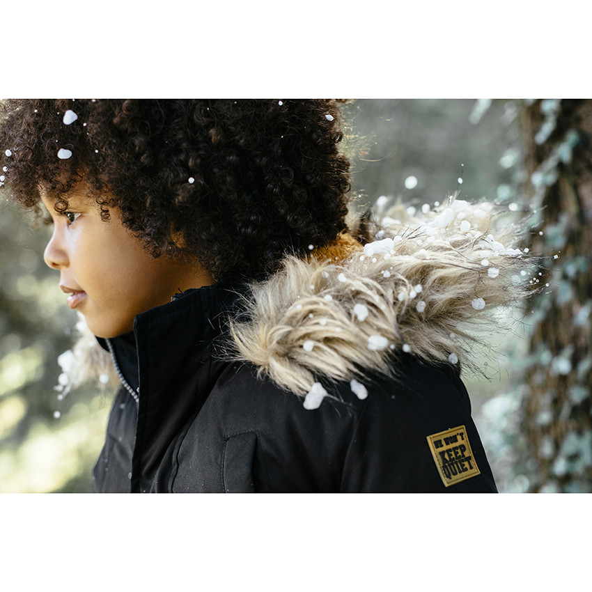 Parka 2 en 1 doublée sherpa pour enfant garçon 