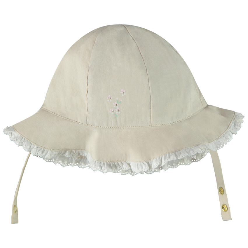 Charlotte bloemenprint met ruche in Engels borduursel voor meisjes 