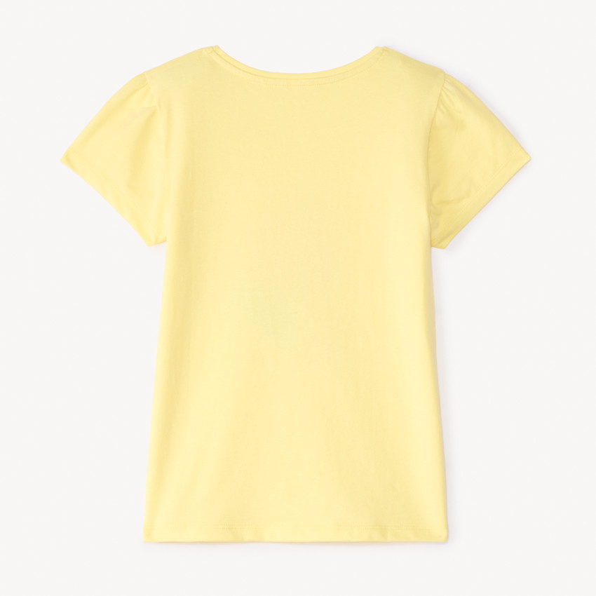 T-shirt manches courtes print fantaisie pailletées fille 