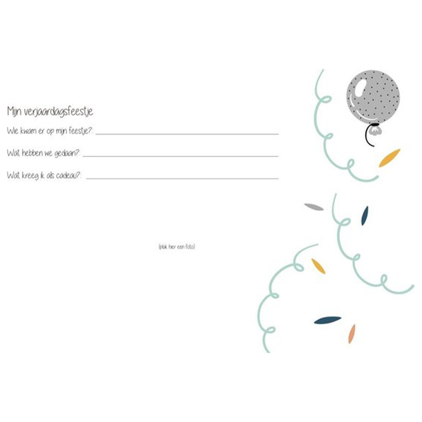 Livre d'anniversaire "Texte Néerlandais" Bleu Indigo 