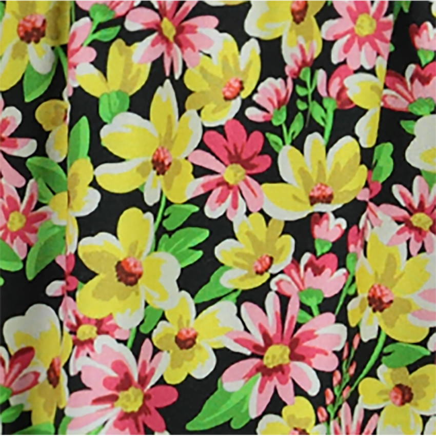 Top court imprimé fleuri pour fille  