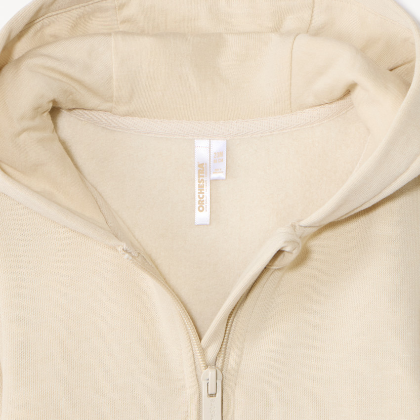 Vest in fleece effen met geborduurd lurex hart voor meisjes 