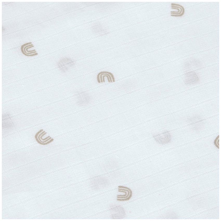 Lot de 3 langes mousseline 80x80cm Rainbow 