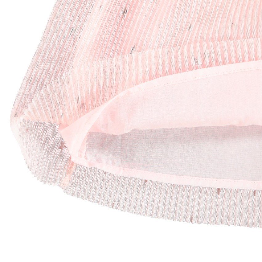 Jupe courte en tulle rose étoilé pour enfant fille 
