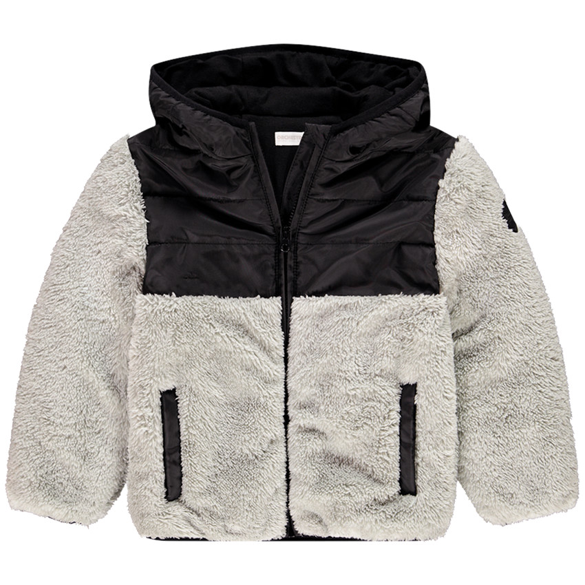 Gilet bi-matière à capuche pour enfant garçon 