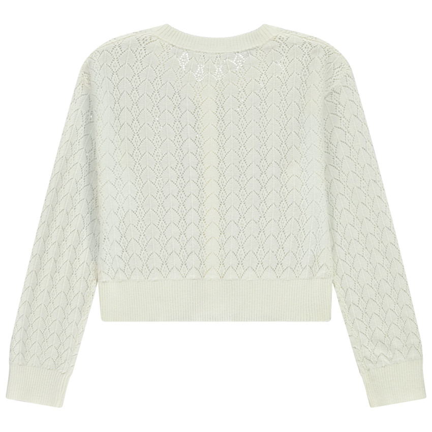 Vest in opengewerkt brei voor meisjes 