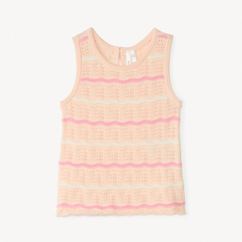 Débardeur en maille tricot fantaisie pour bébé fille 