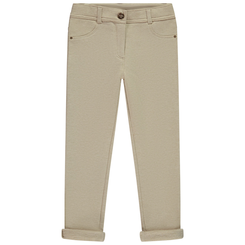 Pantalon uni en molleton pour fille  