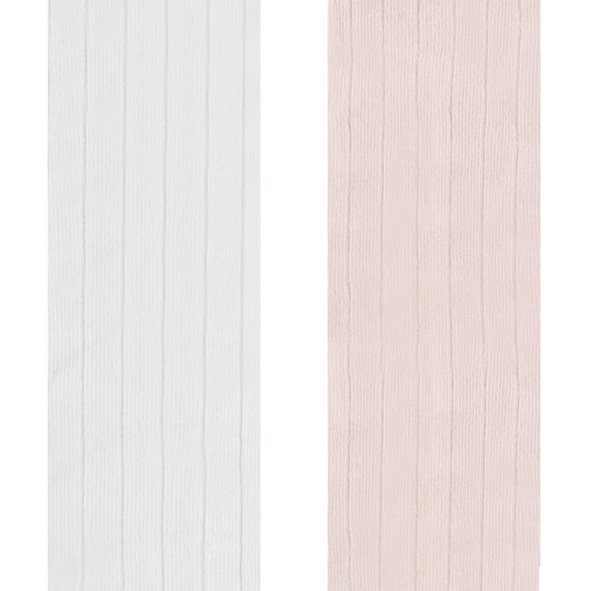 Lot de 2 paires de collants épais côtelés unis pour fille  