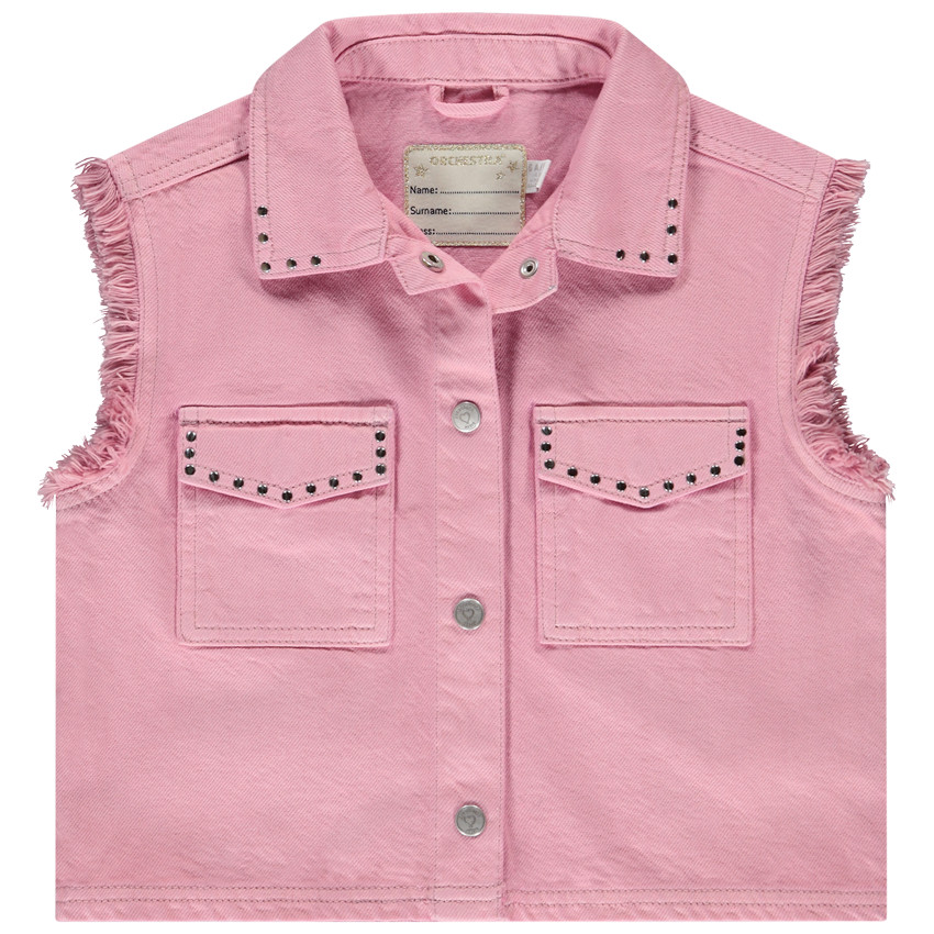 Jas zonder mouwen met fantasie-studs voor meisjes 