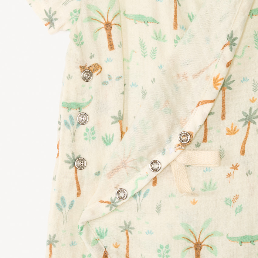 Korte kimono-opening jumpsuit voor babyjongen 