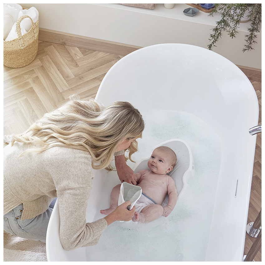 Réducteur et Transat de bain Nouveau-nés Eucalyptus 