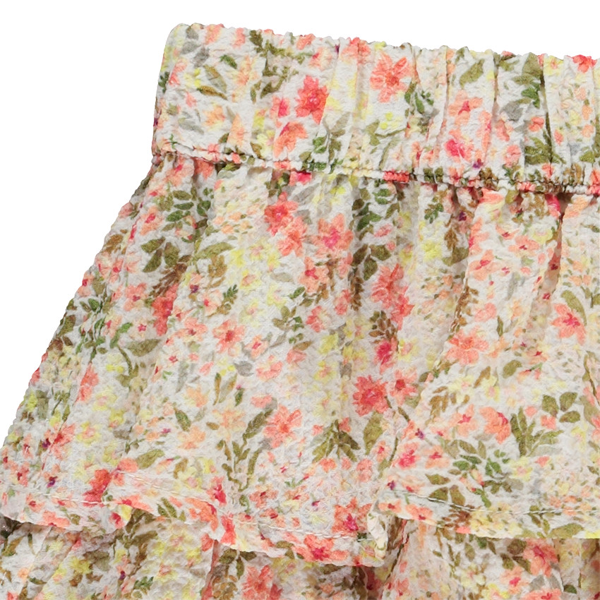 Jupe volantée imprimé végétal pour fille 