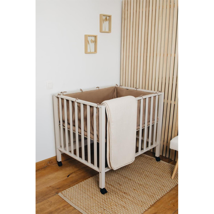 Parc Mia Bois + Roulettes Dune Beige 