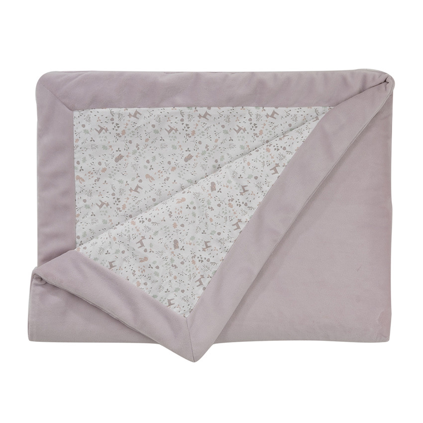 Couverture double face 75 x 100 cm - Lilas 