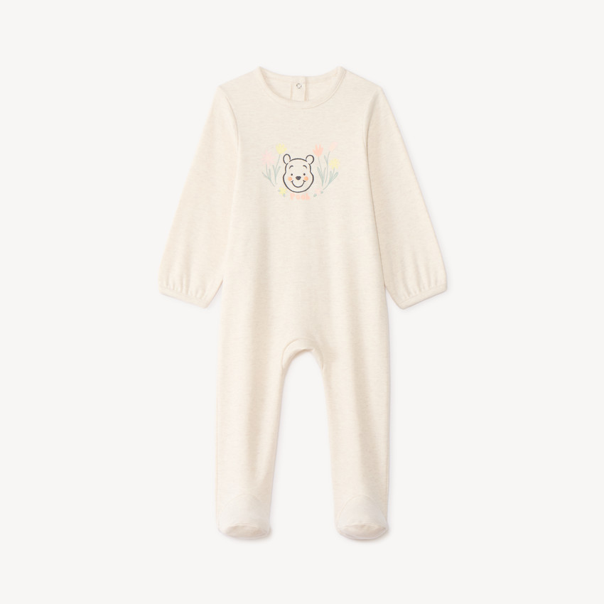 Donslaappak met lange mouwen print Winnie de Poeh Disney voor meisjesbaby (verschillende afwerkingen afhankelijk van de leeftijd) 