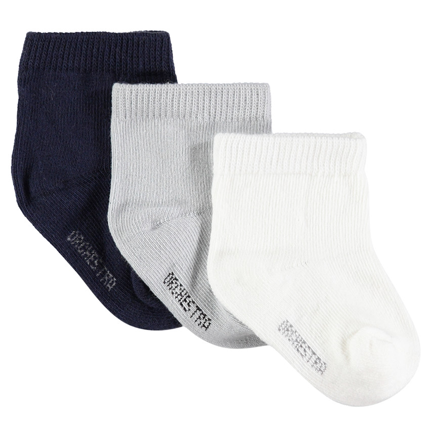 Lot de 3 paires de chaussettes unies 