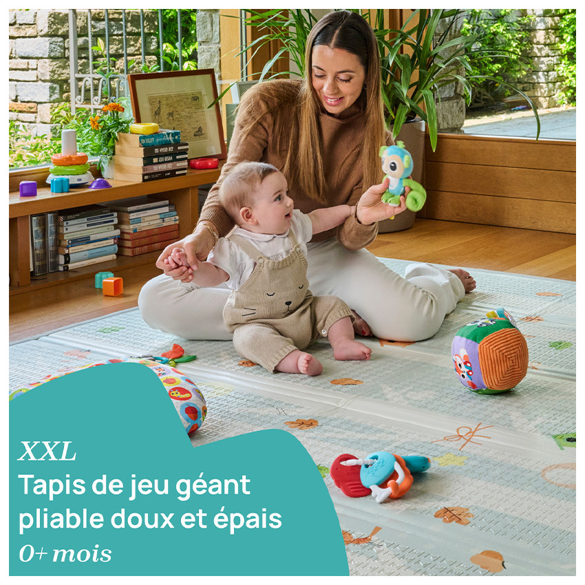 Speeltapijt XXL 200x180 cm opvouwbaar & omkeerbaar 