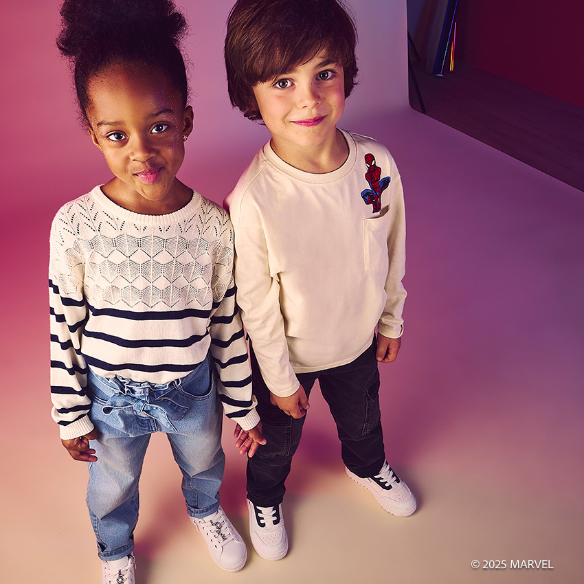 Jeans paperbag met strikceintuur voor meisje 