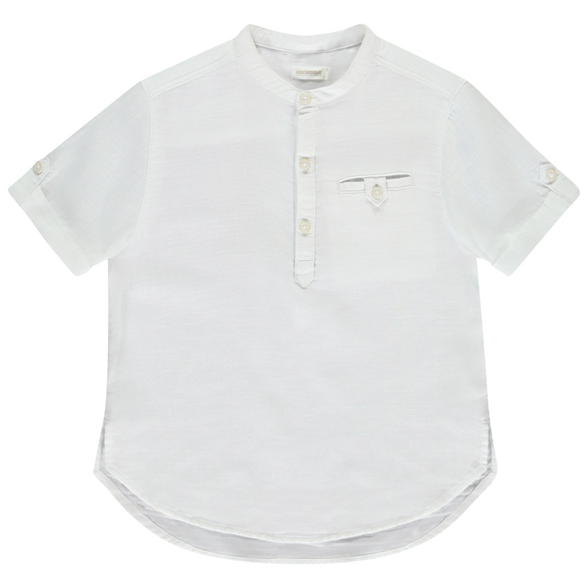 Tuniek met korte mouwen van katoenen gaas voor jongen 