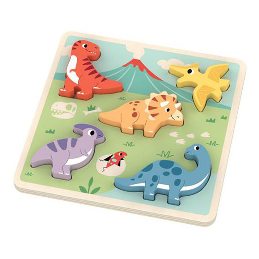 Puzzle en bois dinosaures 5PCS 18M+ 