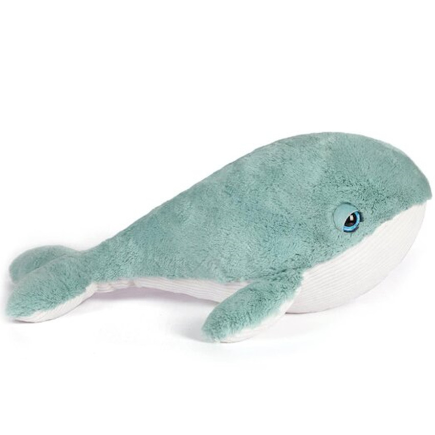 Peluche Baleine ultra douce - Bleu/blanc 52 cm 