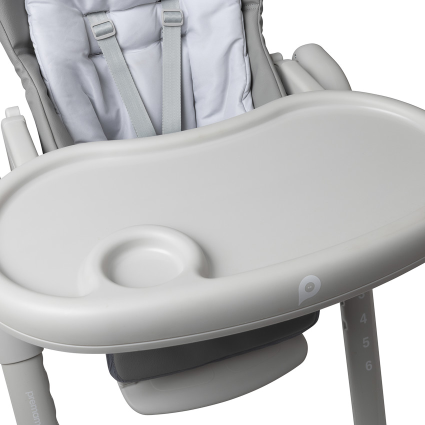 Chaise haute réglable multifonctions Harper gris 