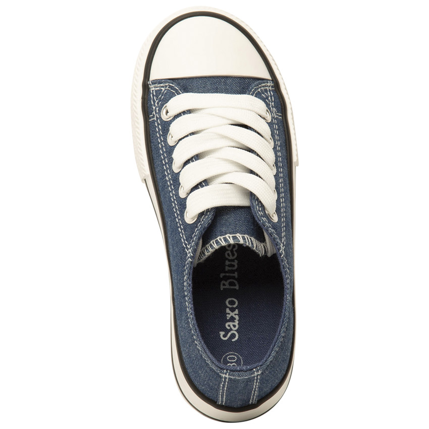 Baskets basses en toile avec lacets mixtes 