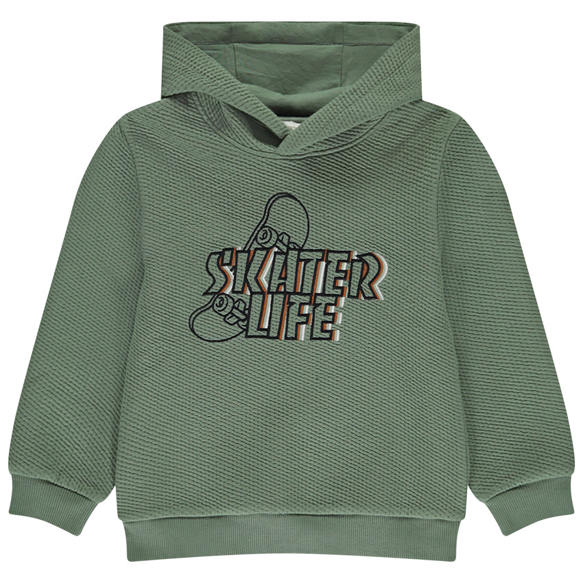 Sweatshirt in fleece met skateprint voor jongens 