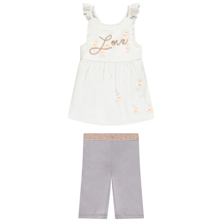 Ensemble de plage tunique + cycliste fille 